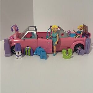 🩷VTG Polly Pocket Rock & Pop Pink stretch Limousine 2002